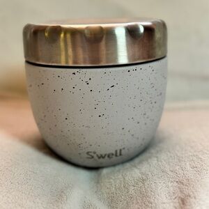 S’Well Eats White Speckled Stainless Steel Thermos Insulated Food Jar 21.5oz